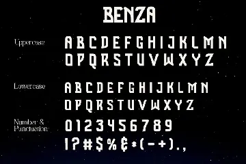 Benza - Display Typeface font