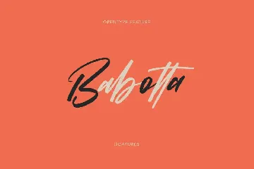 Babotta Clean Slanted Script Font