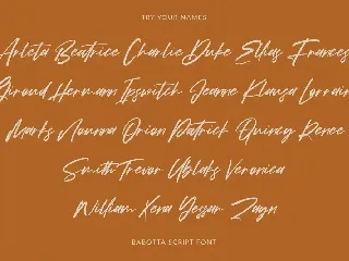 Babotta Clean Slanted Script Font