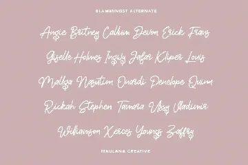 Blammingst Script Font