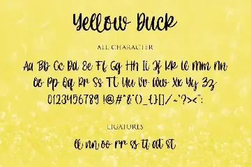 Yellow Duck - Bouncy Handwritten Script Font