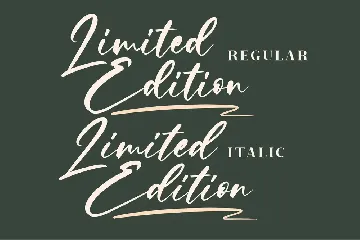 Limited Edition Signature Script font