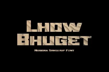 LhowBhuget Modern Font