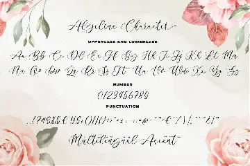 Algeline a Romantic Script Font