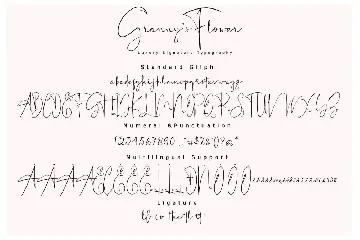 Granny's Flower a Luxury Signature font