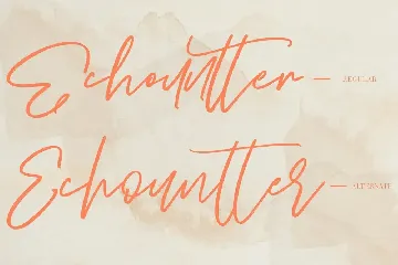 Echountter Slanted Brush Font