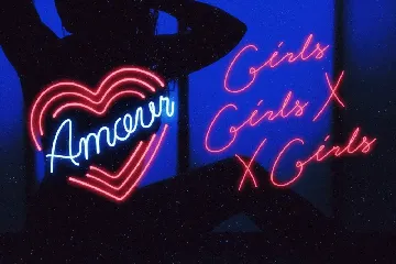 Retro Neon Font - Script Style