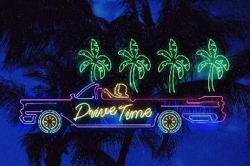 Retro Neon Font - Script Style