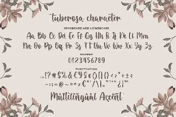 Tuberosa a Beauty Script Font