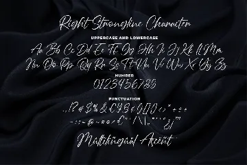 Right Strongline - a Signature Font