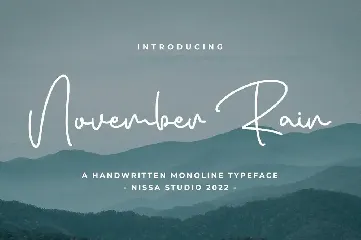 November Rain -  Monoline Font