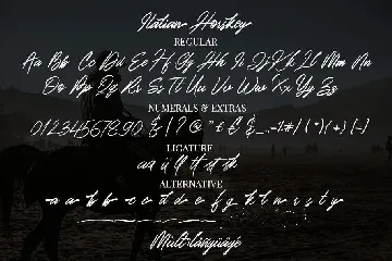 Italian Horskey Signature Handlettering Script font