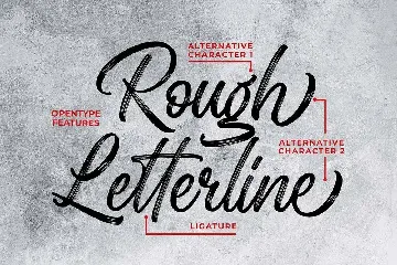 Rough Letterline Authentic Brush Font