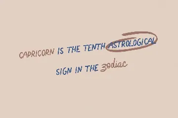 Capricorn Sign Handwritten Font Duo