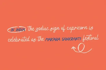 Capricorn Sign Handwritten Font Duo