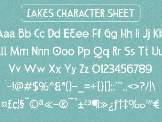 Lakes font