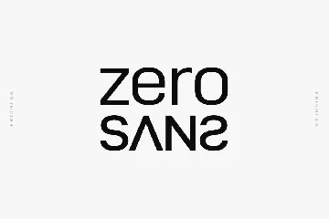 Zero | A Geometric Sans Typeface font