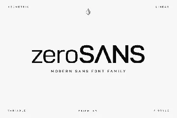 Zero | A Geometric Sans Typeface font