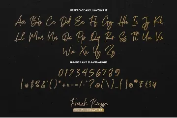 Frank Riesse - Stylish Signature font