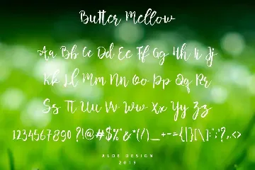 Butter Mellow - Brush Script font