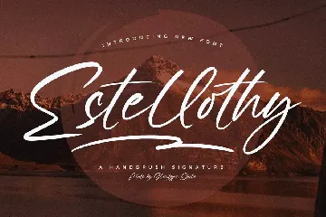 Estellothy A Handbrush Signature Font