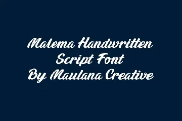 Malema Handwritten Script Font