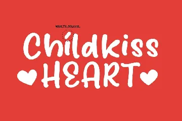 Childkiss Heart Groovy Handwritten Font