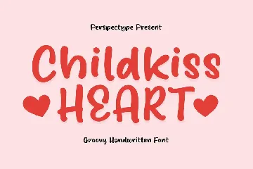 Childkiss Heart Groovy Handwritten Font