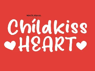 Childkiss Heart Groovy Handwritten Font