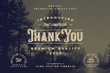 Portland Slove - Vintage Decorative Font