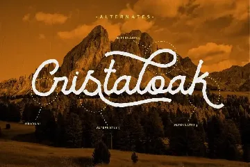 Cristaloak- Rough Script Font