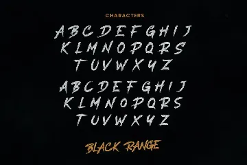 Black Range Brush Font