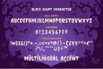 Black night - Horror Typeface font