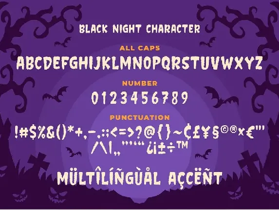 Black night - Horror Typeface font