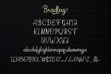 Bradlay Script font