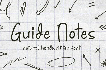 Guide Notes Natural Handwritten Font